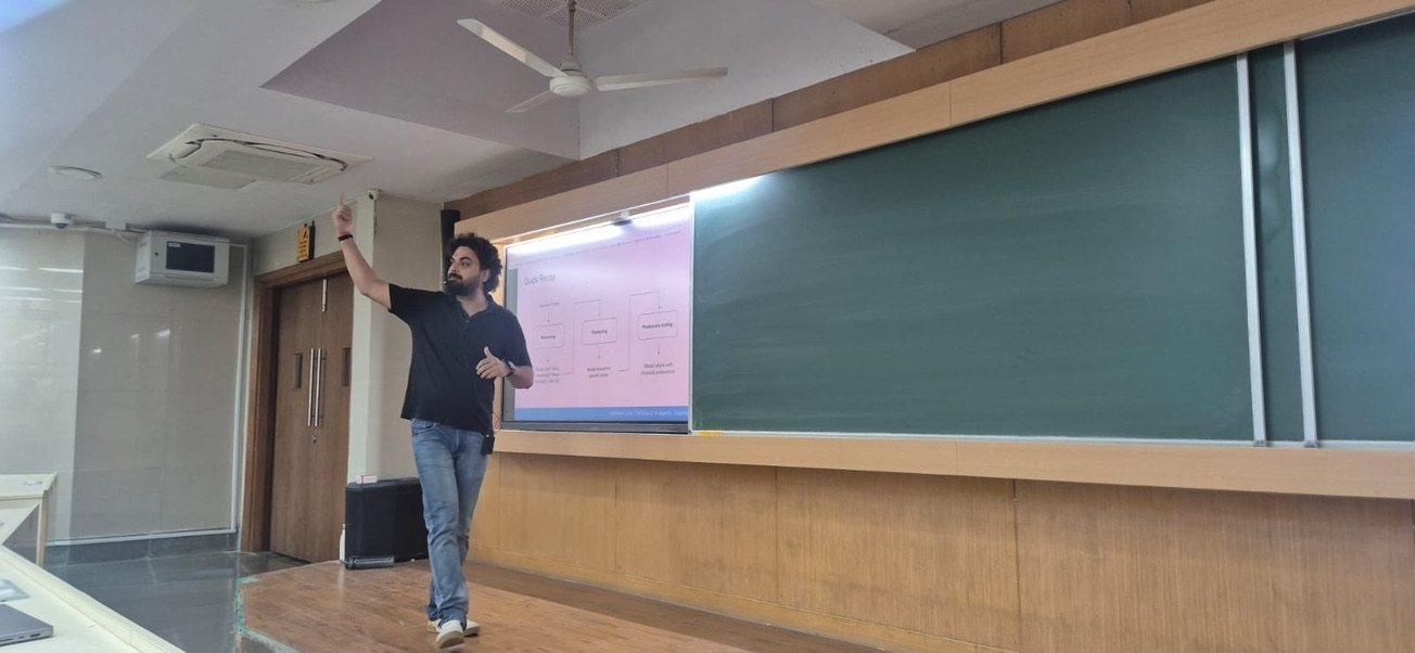 Ashish Tripathi teaching a classroom session at IIT Bombay