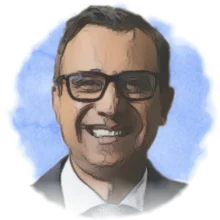 Watercolour portrait of Abhijit Dubey